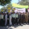 کارکنان و کارگزاران زیارتی خراسان شمالی در راهپیمایی روز قدس شرکت نمودند
