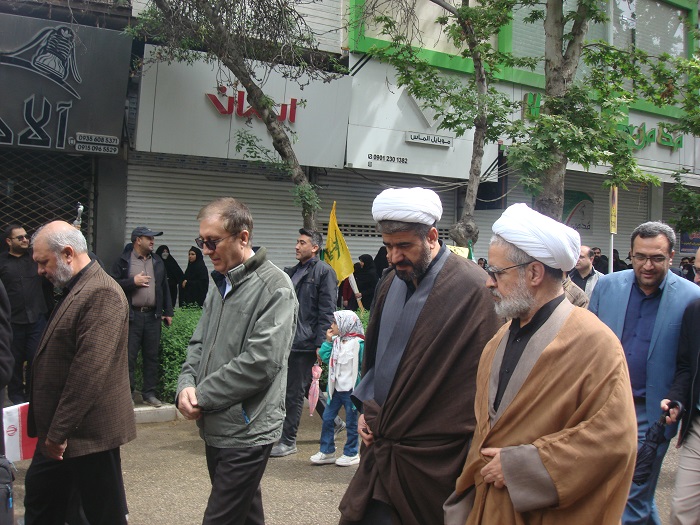 حضور پرشور کارکنان و کارگزاران حج و زیارت خراسان شمالی در راهپیمایی روز جهانی قدس